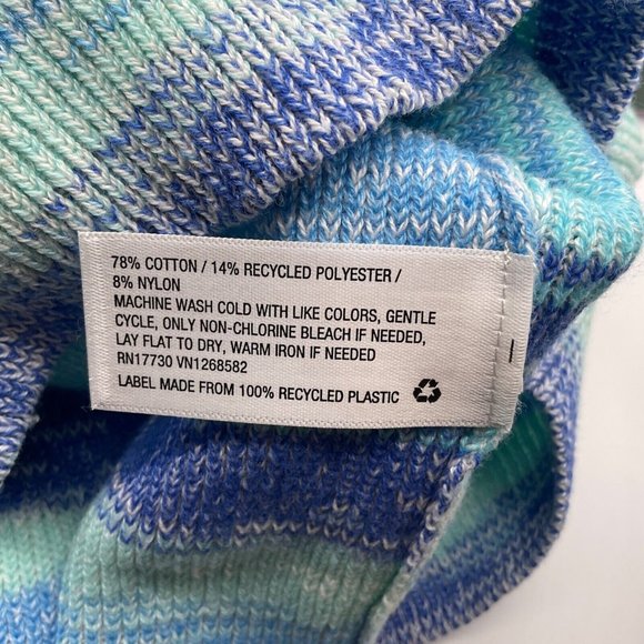 Wild Fable Women's Sleeveless Halter Striped Sweater Dress Large Blue St… - Picture 6 of 7